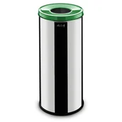 Kosze biurowe - Alda Kosz na śmieci do segregacji odpadów, 45 L, nierdzewny, bez naklejki, szkło 657F - miniaturka - grafika 1