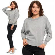 Swetry damskie - Elegancki SWETER DAMSKI z Luźnymi Rękawami Klasyczny Modny MORAJ XL/XXL - miniaturka - grafika 1