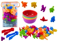 Zabawki interaktywne dla dzieci - Zestaw Sorter Edukacyjny Nauka Kolorów Liczenia Dinozaury 48 El - miniaturka - grafika 1