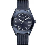 Zegarki męskie - Granatowy zegarek Guess Noble z granatową tarczą GW0495G3 - miniaturka - grafika 1