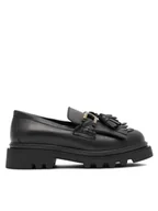 Półbuty damskie - Badura Loafersy 22SS24 Czarny - miniaturka - grafika 1