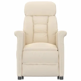 Rozkładany fotel masujący, beżowy, obity mikrofibrą  Lumarko - Fotele - miniaturka - grafika 5