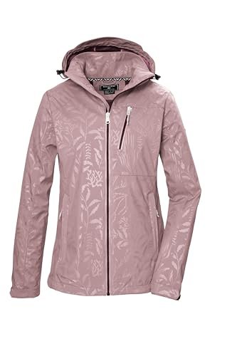 killtec Damska kurtka softshellowa/kurtka outdoorowa z odpinanym kapturem KOS 122 WMN SFTSHLL JCKT FLORAL, woodrose, 42, 42846-000