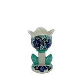 Świeczniki - Ceramiczny świecznik tulipan Ceramika Bolesławiec - miniaturka - grafika 1