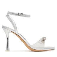 Klapki i japonki damskie - Klapki Aldo Ozley 13967749 Srebrny - miniaturka - grafika 1