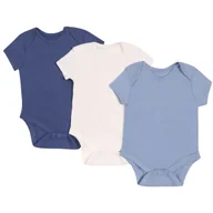 Body dla niemowląt - 3x Niebiesko-białe body z krótkim rękawkiem, OEKO-TEX 3-6 m 68 cm - miniaturka - grafika 1