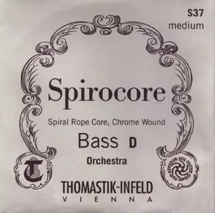 Thomastik Struna pojedyncza do kontrabas 3/4 Spirocore struny C (niskie), rdzeń spiralny, oplot chromowy, strojenie orkiestrowe, średnia 644240 - Akcesoria do instrumentów smyczkowych - miniaturka - grafika 1