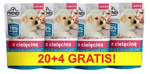 Frendi- Junior, Kawałki w delikatnym sosie z cielęciną 24x100g - Mokra karma dla kotów - miniaturka - grafika 1