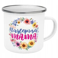 Kubki - Emaliowany Kubek Garnuszek Dzień Matki Dla Mamy Prezent Najlepsza Mama - miniaturka - grafika 1