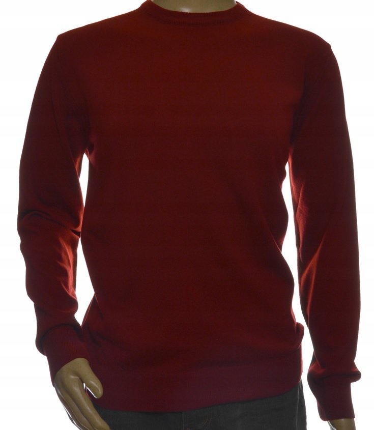 Sweter męski z kaszmiru i wełny merynosów kaszmirowy XL mahoń 155