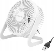 Gadżety USB - Wentylator USB LogiLink USB wentylator biurkowy 6'' biały - miniaturka - grafika 1