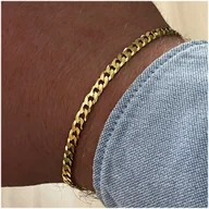 Bransolety męskie - Złota Bransoletka Męska Splot Pancerka 925/585 Srebrna Na Prezent + Gratisy - miniaturka - grafika 1