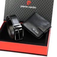 Paski - Pierre Cardin męski zestaw prezentowy skórzany portfel i pasek do spodni - miniaturka - grafika 1