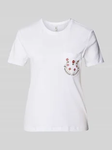 T-shirt o kroju regular fit z czystej bawełny model ‘POLLY’ - Koszulki i topy damskie - miniaturka - grafika 1