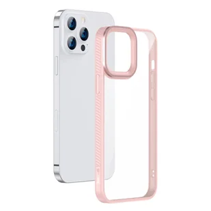 Baseus Crystal Phone Case pancerne etui do iPhone 13 Pro z żelową ramką różowy ARJT001004 - Etui i futerały do telefonów - miniaturka - grafika 17