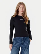 Bluzki damskie - Guess Jeans Bluzka W5YP38 KA0H1 Czarny Slim Fit - miniaturka - grafika 1