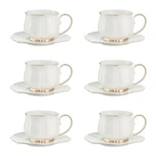 Filiżanki - Komplet filiżanek porcelanowych 200 ml 6 sztuk SANDRINE - miniaturka - grafika 1