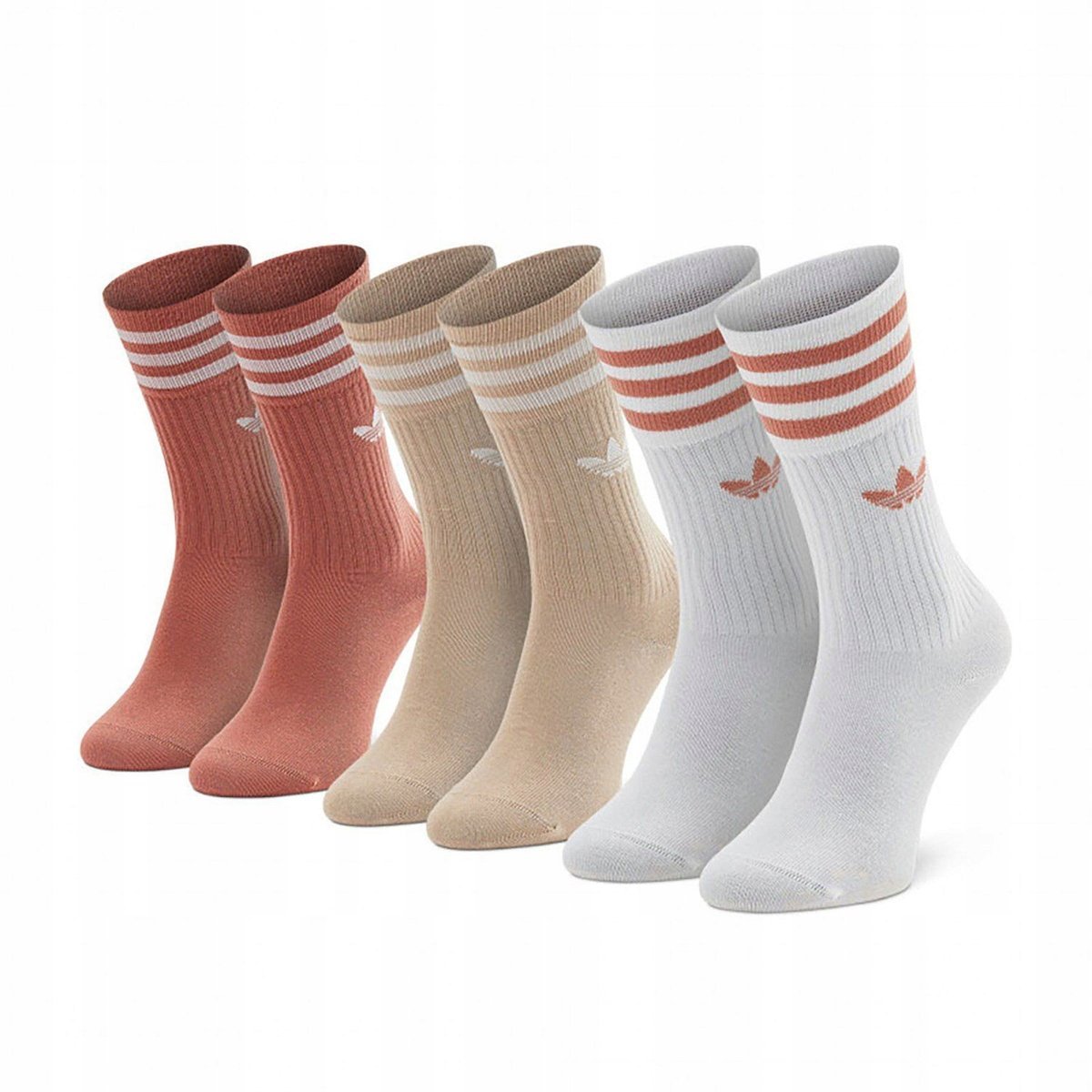 Adidas Skarpetki SOLID CREW SOCK Wysokie rozmiar 43-46 / 3-pak