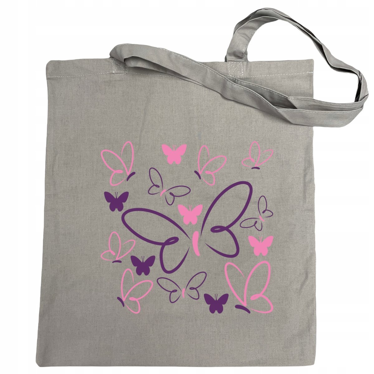 Torba na zakupy kolorowy nadruk Motyle