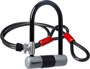 Zapięcie rowerowe Amazon Basic D-Lock z linkami - Zabezpieczenia do roweru - miniaturka - grafika 2