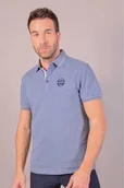 Koszulki jeździeckie - Harcour Koszulka męska polo PAMPELONNE - jean (denim) - miniaturka - grafika 1