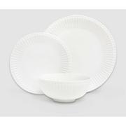 Serwisy obiadowe - 12-częściowy zestaw białych talerzy z porcelany Bonami Essentials Purita - miniaturka - grafika 1