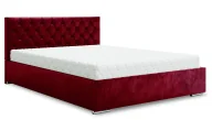 Łóżka - Czerwone welurowe łózko pikowane 5 rozmiarów - Cavenio - miniaturka - grafika 1