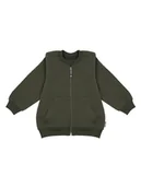 Bluzy dla chłopców - Chłopięca bluza bomberka ze stójką khaki Nicol,r.86 - miniaturka - grafika 1