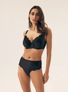 Majtki z wysokim stanem Brillant Esotiq czarny XL - Majtki damskie - miniaturka - grafika 1