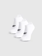 Skarpetki dla dzieci - 4F Skarpetki sportowe przed kostkę (3-pack) chłopięce - białe 32-34 - miniaturka - grafika 1