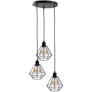 KET Druciana LAMPA wisząca metalowa OPRAWA industrialny ZWIS kaskada czarny KET453 - Lampy sufitowe - miniaturka - grafika 1