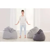 Pufy i podnóżki - Worek do siedzenia, głęboka czerń, Ø50 × 85 cm, Velvet - miniaturka - grafika 1