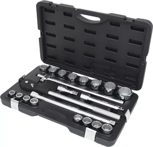KS Tools zestawem narzędzi KS 911.0751 3/4"" nasadka na klucz nasadowy 21tlg. Wymiary cale, 3 przedłużacze., grzechotka, walizka 4042146134016 - Klucze i nasadki - miniaturka - grafika 1