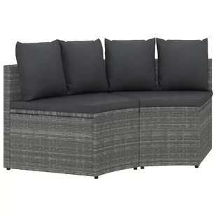 vidaXL vidaXL 2-częściowa sofa ogrodowa z poduszkami polirattan szara 310468 - Sofy ogrodowe - miniaturka - grafika 1