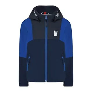 Kurtki i płaszcze dla chłopców - LEGO Unisex Regenjacke 8.000 Wassersäule w pełni klejona Atmungsaktiv Winddicht LWJochy 200 kurtka przeciwdeszczowa, 557 niebieska, 98 - grafika 1