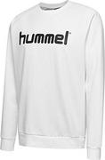 Bluzy męskie - Hummel Hmlgo Kids Cotton bluza męska z logo biały biały 176 203516-9001 - miniaturka - grafika 1