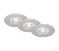 Oprawy, klosze i abażury - Briloner- ZESTAW 3x LED Łazienkowa oprawa wpuszczana LED/4,9W/230V IP44 srebrna - miniaturka - grafika 1