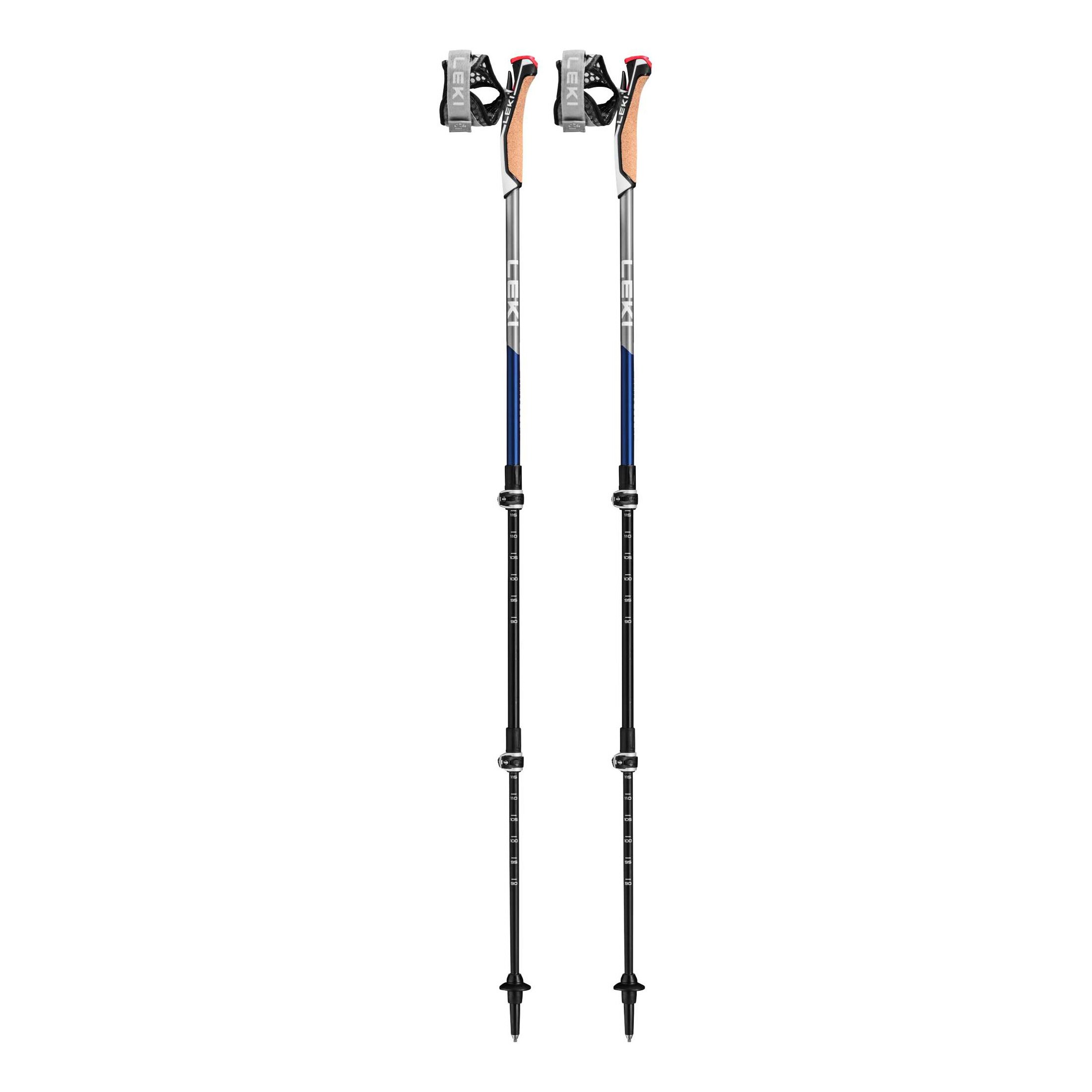 Kijki trekkingowe Leki Traveller Carbon, midnightblue dark metallic-llight anthracite-white, 90 - 130 cm