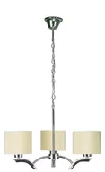 Lampy sufitowe - Candellux Salonowy Żyrandol abażurowy LAMPA nowoczesna OPRAWA wisząca DRAGA 33-04208 Chrom ecru - miniaturka - grafika 1