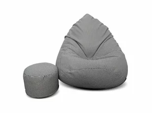 Pufa sako XXXXL worek + gratis Kenia czarno-biała - Pufy i podnóżki - miniaturka - grafika 1