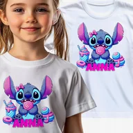 Koszulki męskie - KOSZULKA DZIECIĘCA Z IMIENIEM LILO I STICH STITCH ANGEL ŚWIĘTA MIKOŁAJ 7-8 - miniaturka - grafika 1