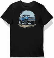 Koszulki męskie - Koszulka męska czarna z motywem eleganckiego SUV-a Ford Bronco L - miniaturka - grafika 1