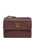 Portfele - PINKO Duży Portfel Damski Compact Wallet AI 25-26 PCPL 103612 A29Q Bordowy - miniaturka - grafika 1