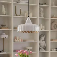 Lampy sufitowe - Lampa wisząca PR Home Wells, biały/złoty, Ø 43 cm, metal - miniaturka - grafika 1