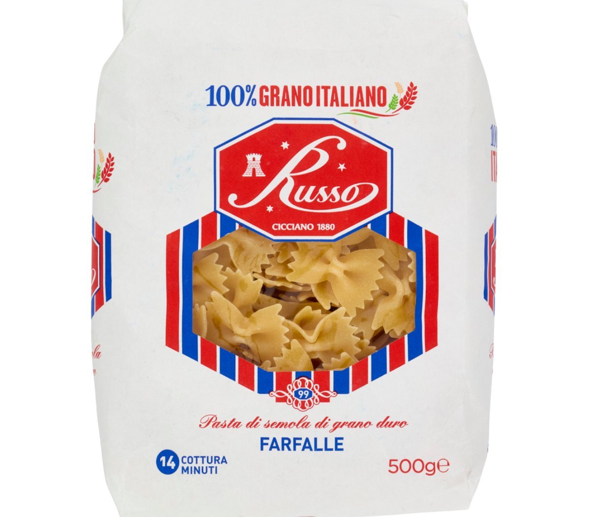 Makaron Farfalle Russo 500g kokardki pszenny włoski