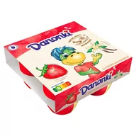 Sery - Danone Danonki Pół na Pół Serek truskawka wanilia 360 g (4 x 90 g) - miniaturka - grafika 1