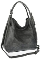 Torebki damskie - Torebka Damska listonoszka worek na ramię duża pojemna miejska MC810 Szara - miniaturka - grafika 1