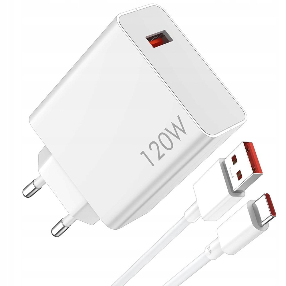 ŁADOWARKA 120W TURBO CHARGE DO XIAOMI REDMI POCO Z KABLEM USB C 1M premium