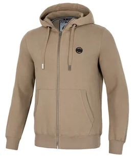 Bluza PIT BULL SMALL LOGO beżowa (pale sand) rozpinana-XL - Bluzy męskie - miniaturka - grafika 1