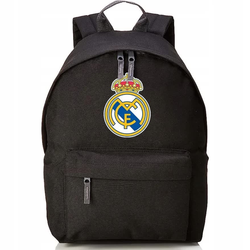 PLECAK DO SZKOŁY CZARNY Piłka Nożna Trening Piłkarski Sportowy Real Wzory